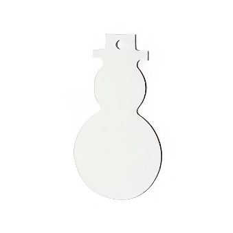 Snowman MDF pendant for sublimation and engraving