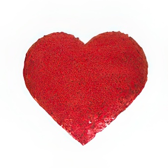 Two-color sequin iron-on patch for sublimation - heart