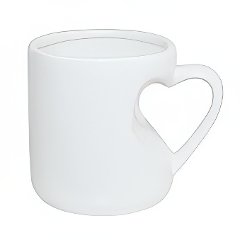 Sublimation Mug with Heart Shape Handle