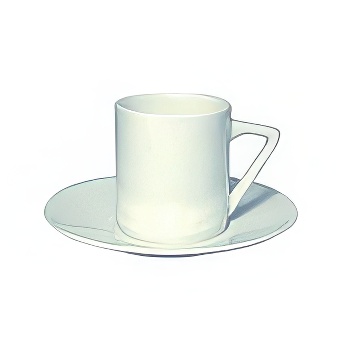 Filiżanka espresso do sublimacji ze spodkiem - komplet 6 sztuk