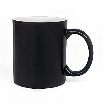 Black laser engraving mug - color inside