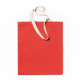 Jute shopping bag with a cotton handle