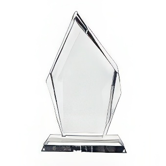 Diamond-shaped statuette for sublimation and engraving