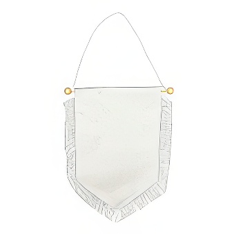 Club flag standard white fringes for sublimation - 25 pcs