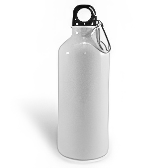 Metal bottle with carabinier for sublimation and engraving
