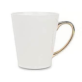 Latte mug for sublimation with colour handle