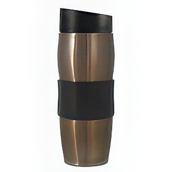 Thermal mug with silicone handle