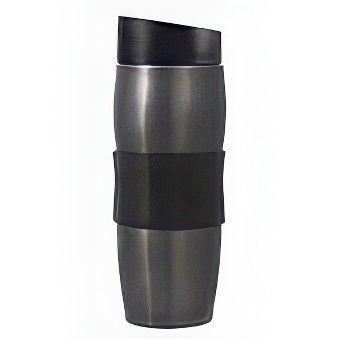 Thermo mug with silicone handle