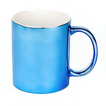Glossy Blue Metallic Mug for Sublimation and Laser Engraving