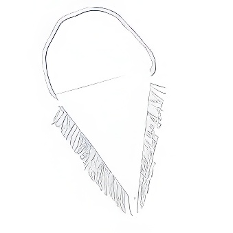 Triangle pennant with white fringes for sublimation - 25 pieces