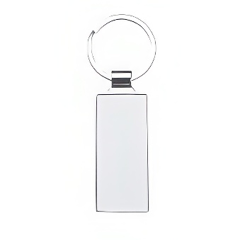 Metal rectangular keyring for sublimation and engraving - 12 pieces