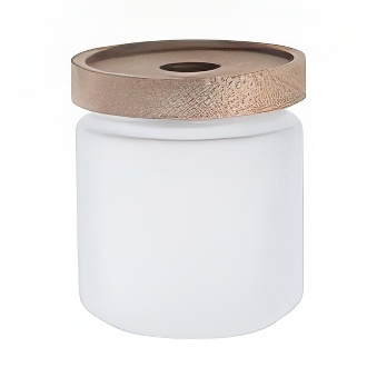 Glass container with a wooden lid for sublimation