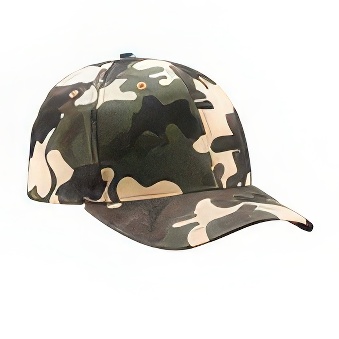 Peaked cap 6-panels with metal clip