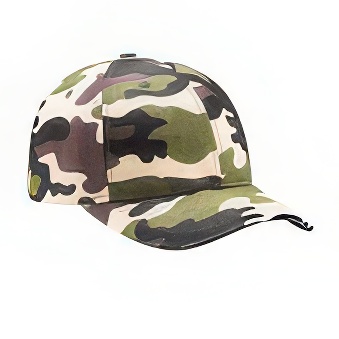 Peaked cap 6-panels with metal clip