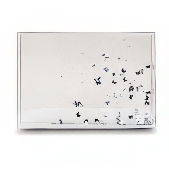 Liquid photo frame - lavender butterflies