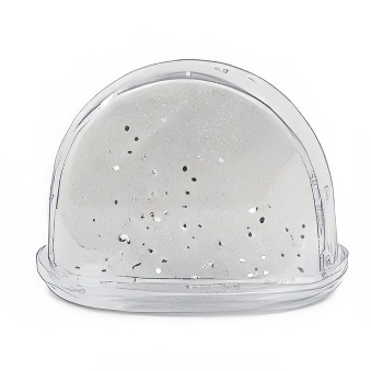 Photoglobe - silver glitter flakes