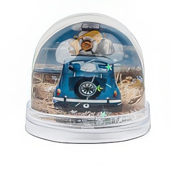 Photoglobe - color stars flakes