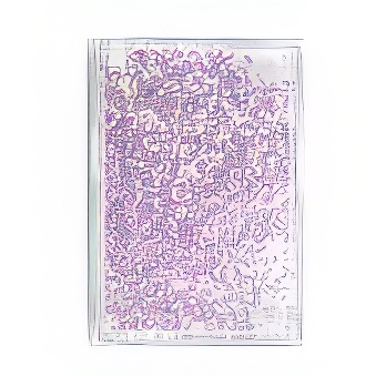 Liquid photo frame - lilla flakes