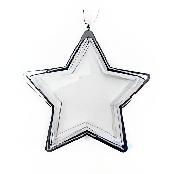 Photo Christmas ornament - silver star