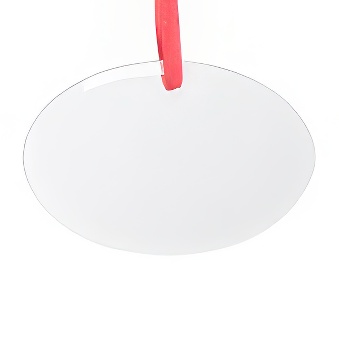 Glass pendant for sublimation and engraving - oval