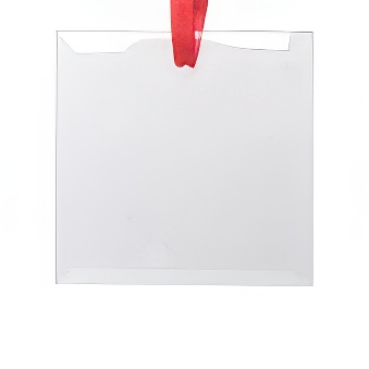 Glass pendant for sublimation and engraving - square