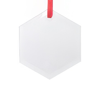 Glass pendant for sublimation and engraving - hexagon