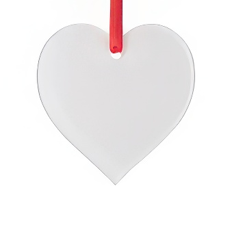 Acrylic pendant for sublimation and engraving - heart