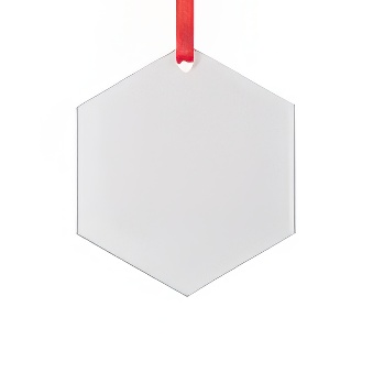 Acrylic pendant for sublimation and engraving - hexagon