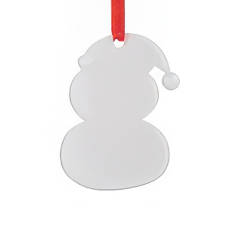 Acrylic pendant for sublimation and engraving - snowman