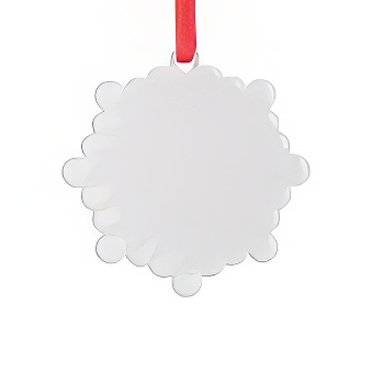 Acrylic pendant for sublimation and engraving- snowflake