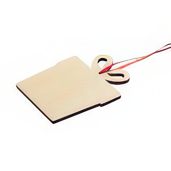Wooden pendant for sublimation, engraving and thermal transfer with a laser printer - gift