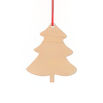 Wooden pendant for sublimation, engraving and thermal transfer with a laser printer - christmas tree