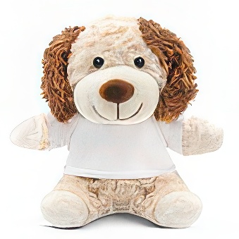 Teddy dog with a white T-shirt for printing