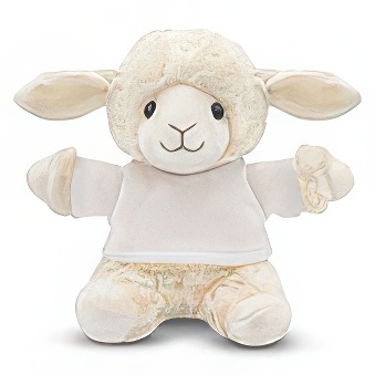 Teddy sheep with a white T-shirt for printing