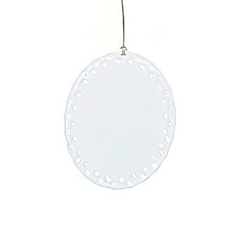 Plastic pendant for sublimation and engraving - oval