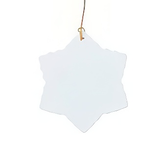 Plastic pendant for sublimation and engraving - snowflake