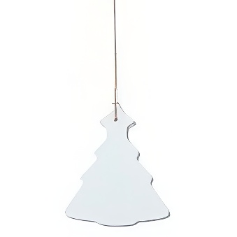 Plastic pendant for sublimation and engraving - christmas tree