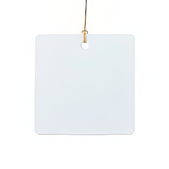 Plastic pendant for sublimation and engraving - square