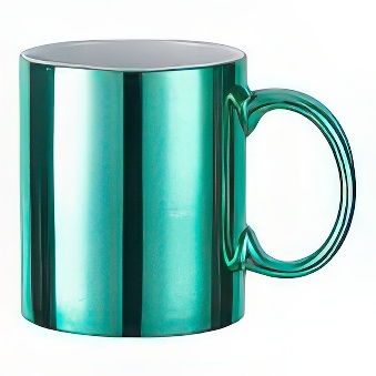 Glossy Turquoise Metallic Mug for Sublimation and Laser Engraving