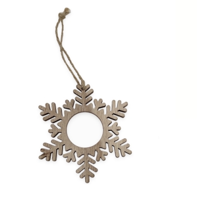 Pendant - snowflake for sublimation, engraving and thermal transfer with laser printer