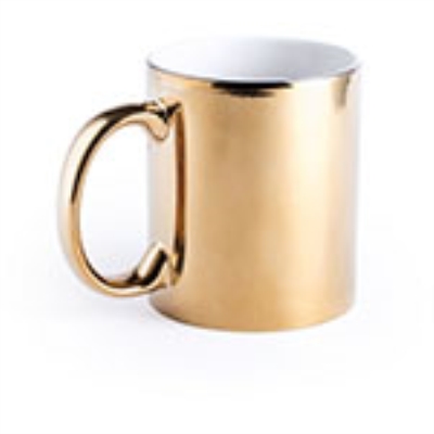 Glossy Gold Metallic Mug for Sublimation and Laser Engraving