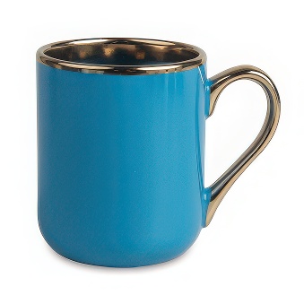 Sublimation Coffee Mug with Gold Rim and Handle