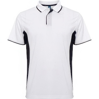Sublimation polo shirt with coloured sides