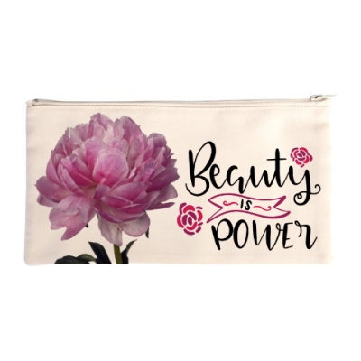 Cosmetic bag with a linen structure for sublimation