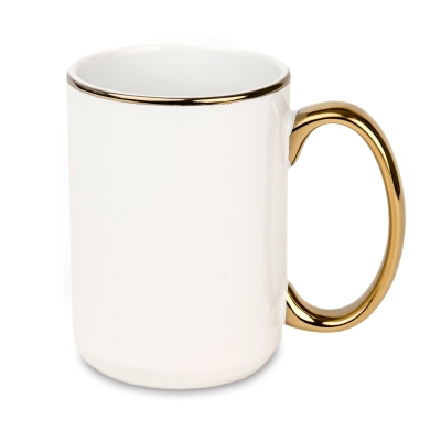 Sublimation Mug - Gold Rim and Handle