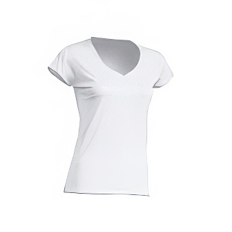 T-shirt V-Neck without edging for printing