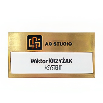 ID plate with safety pin 