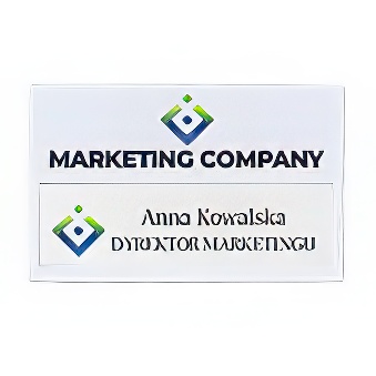 ID plate with safety pin 