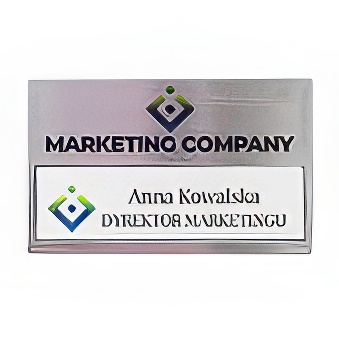 ID plate with safety pin 