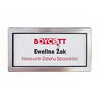 ID plate with safety pin 